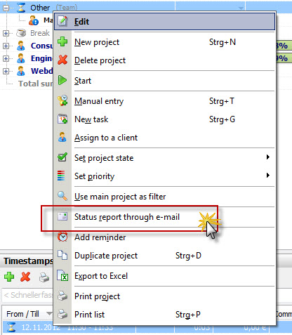 statusreport_per_mail
